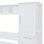 Grand lit escamotable mural avec placard et tiroirs, grand lit, blanc