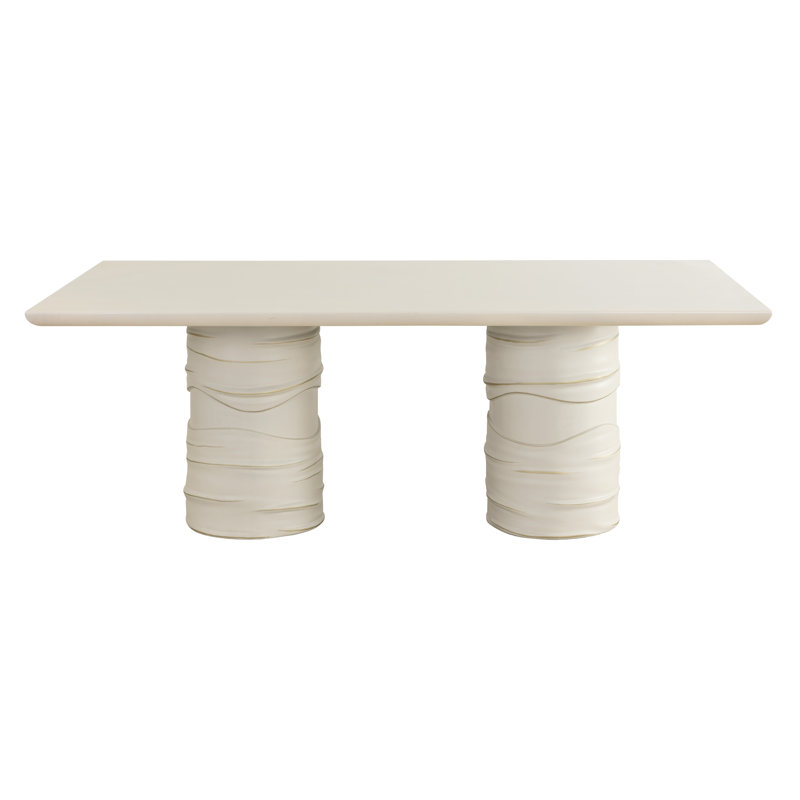 Table à manger rectangulaire Alanya - 84 po - Crème
