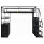 Full Size Metal Loft Bed with Storage (No Box Spring Needed, Strong Support)-1988897954