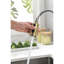 Robinet de cuisine doré brossé avec fonction rétractable - Acier inoxydable, finition anticorrosion pour la longévité, 24,9 po Profondeur de l'emballage Tête de jet en acier à utilisation polyvalente, rouille-213457643