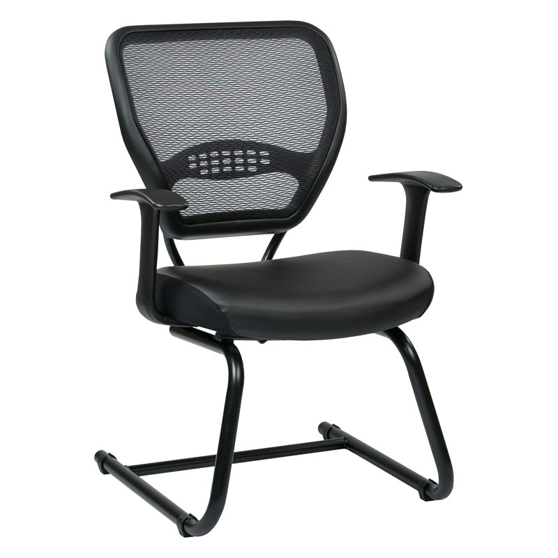 Chaise de salle d'attente en cuir avec structure en métal Naeshawn