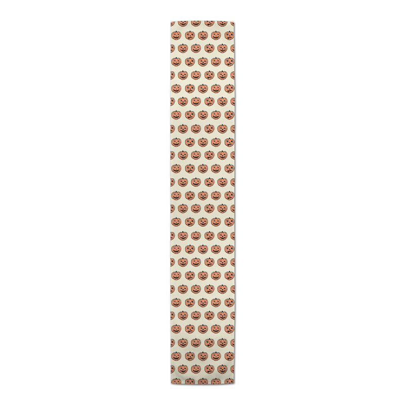 Moscatello Geometric Halloween Table Runner, 90" L x 16" W