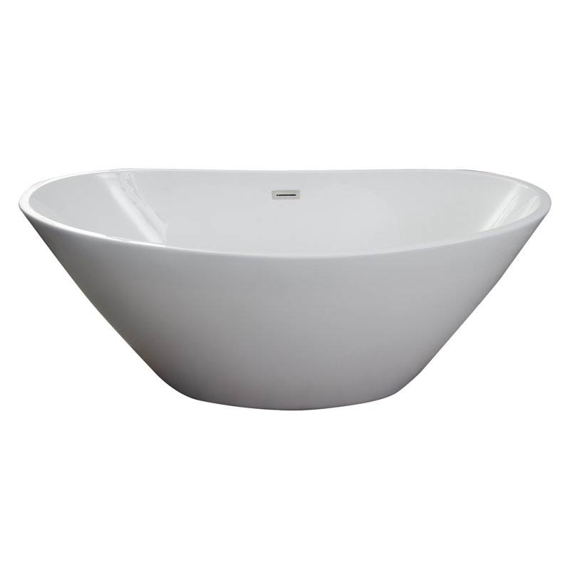 Baignoire de trempage autoportante en acrylique 62 po x 31 po Newman, Noir mat