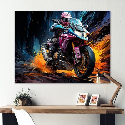 Aquarelle, motocyclette, Speedster, chemin I