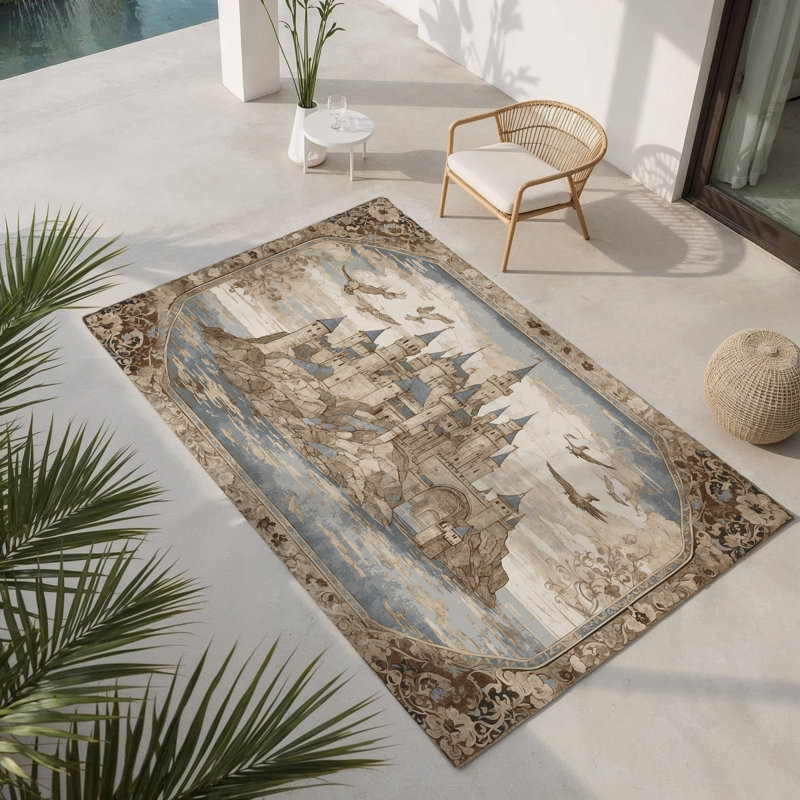 Sanctuary Of Stars Indoor And Outdoor Area Rug, Rectangle 8' x 10'