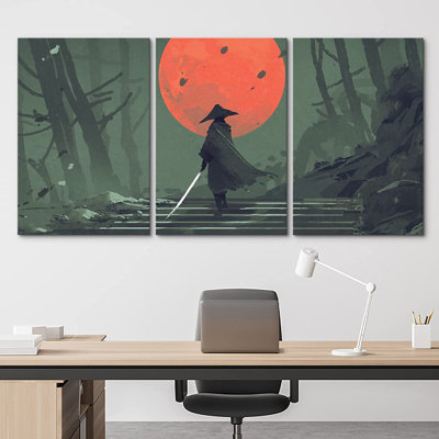 3 pièces, reproduction d'art sur toile tendue