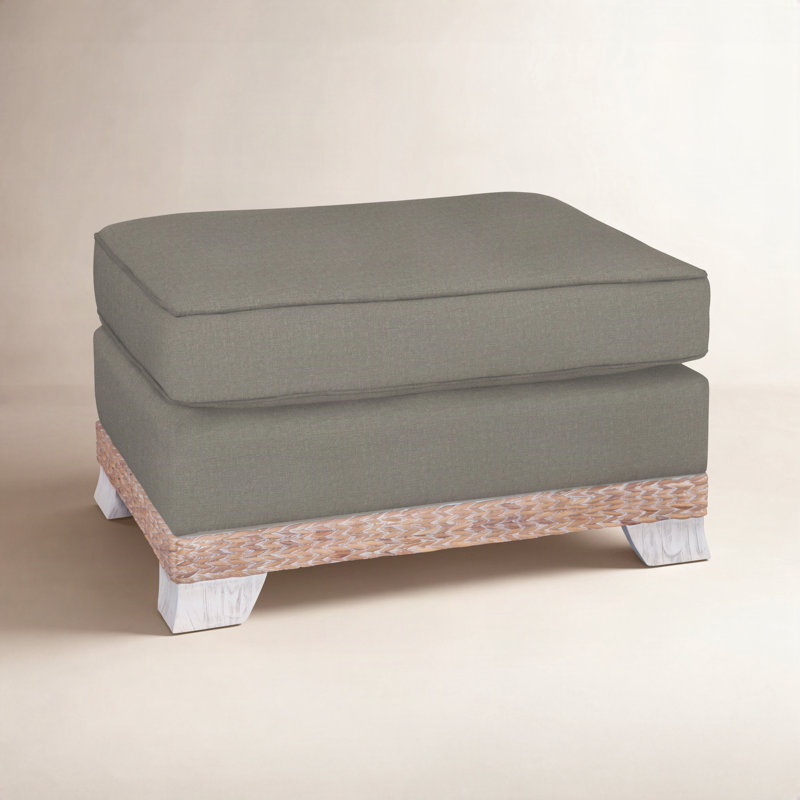 Fairwind 32" Rectangle Standard Ottoman, Gray Sugar Performance; 0863-84
