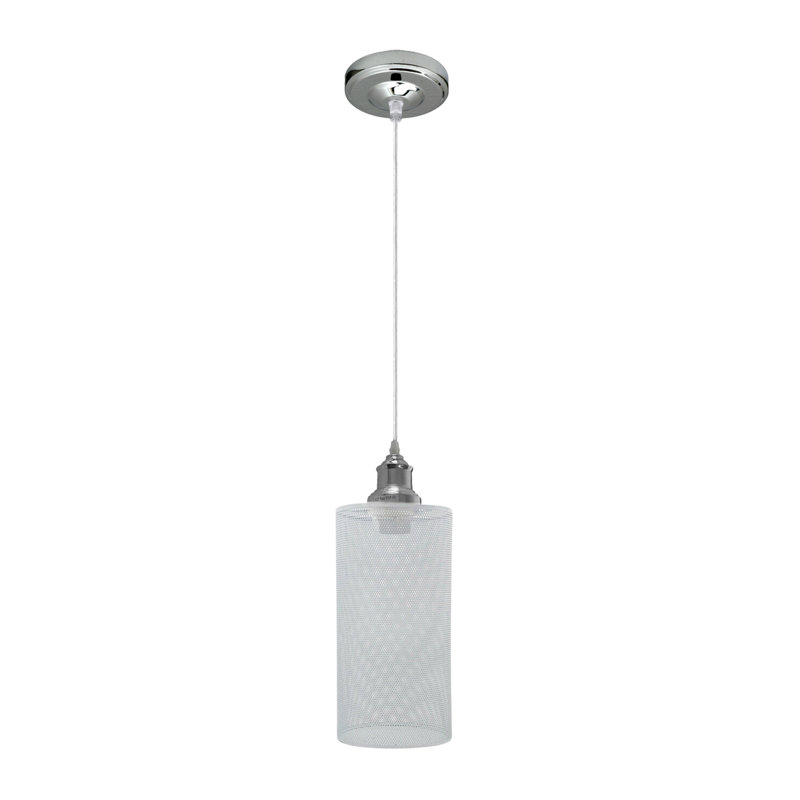 Elizabetha 1 - Light White Drum Pendant