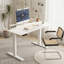 Bureau électrique Inbox Zero Ozia 55 po x 24 po avec contrôleur mémoire, blanc DESK-AGH-4E2B-28-203998147