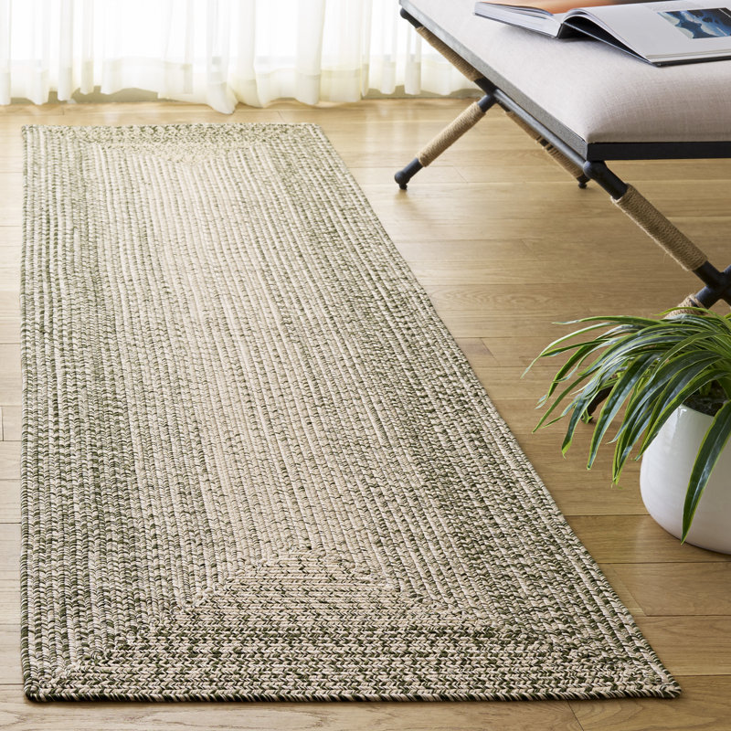 Braided 220 Hand Woven Machine Washable Geometric Indoor/Outdoor Rug, Runner 2'3" x 8'