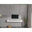 Meuble télé 47 po flottant entièrement assemblé, blanc ultrabrillant-919908974-919908973
