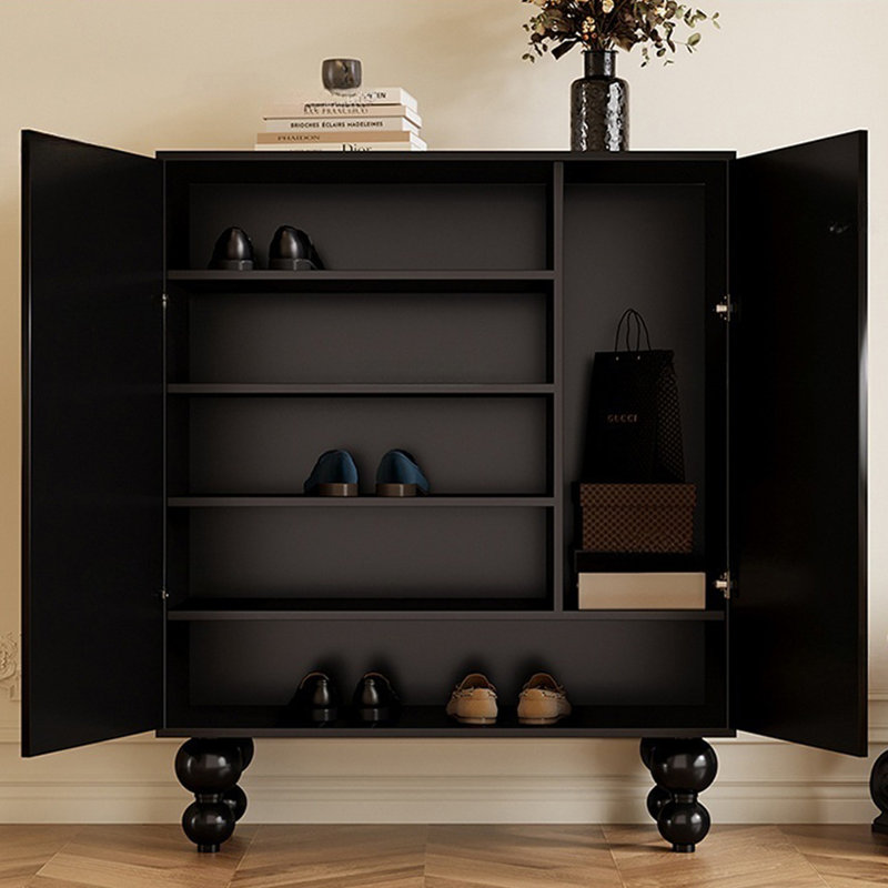 Retro Minimalist Shoe Cabinet 17 Pair Shoe Storage Cabinet