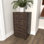 Commode décorative 4 tiroirs Urbana avec sangles à boucles et clous dorés