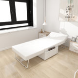 Convertible 4-in-1 Sofa Bed: Modern Foldable Ottoman Sleeper With Adjustable Backrest For Living Room Or Small Apartment, 36" Width - White