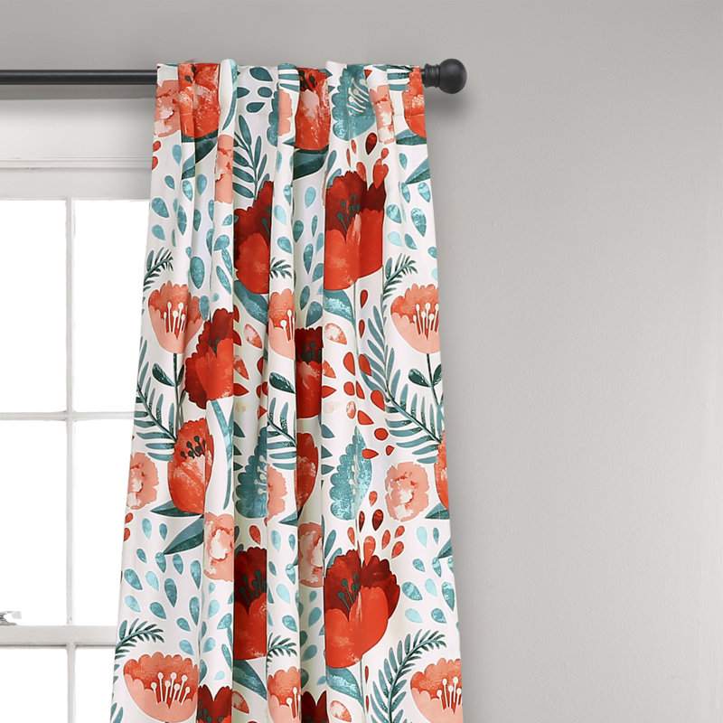 Room Darkening Curtain Pair, 52" W x 95" L, Multi