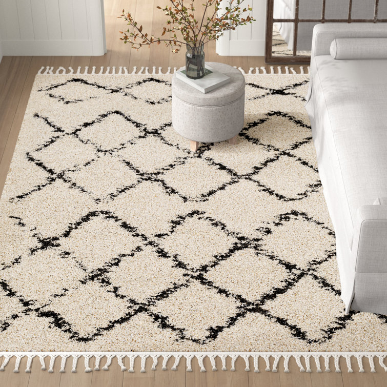 Francisco Geometric Charcoal/Beige Area Rug