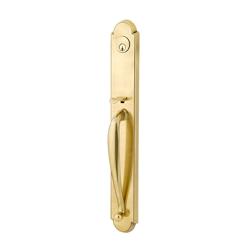 Wilmington Double Cylinder Handleset, Norwich Knob, French Antique, Reversible