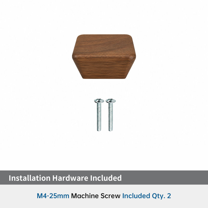 Solid Wood Square Cabinet Knob