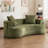 Luna Curved Upholstered Boneless Sleeper Compression Sofa with Deep Seat & Pillows-122781597