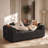 78.7 inch Foldable Three Person Fabric Sofa Bed, High Rebound Density Sponge Sofa-127652790