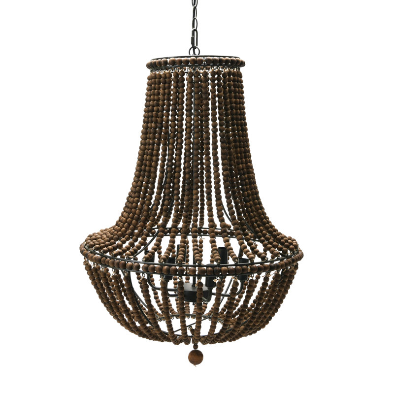 Lustre en perles Draped, Brun