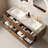 Elio 60" Striped Solid Wood Bathroom Vanity