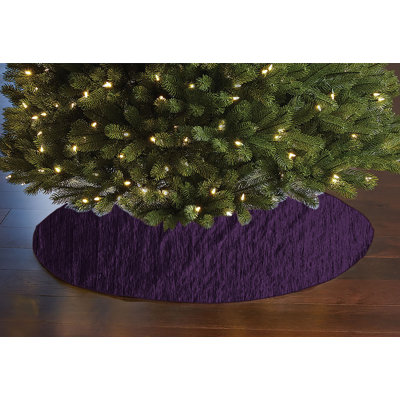 Jupe d'arbre de Noël en taffetas froissé