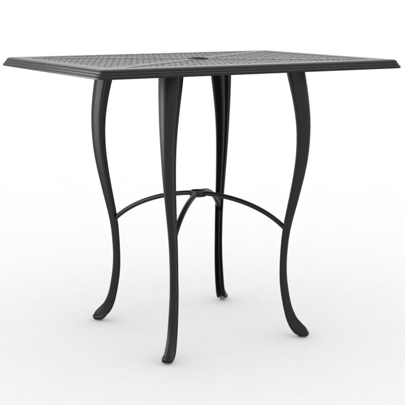 Table de parasol rectangulaire à hauteur de bar, Graphite