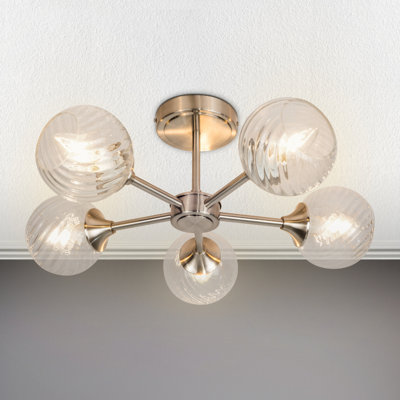 Aamilah Glass Semi Flush Mount