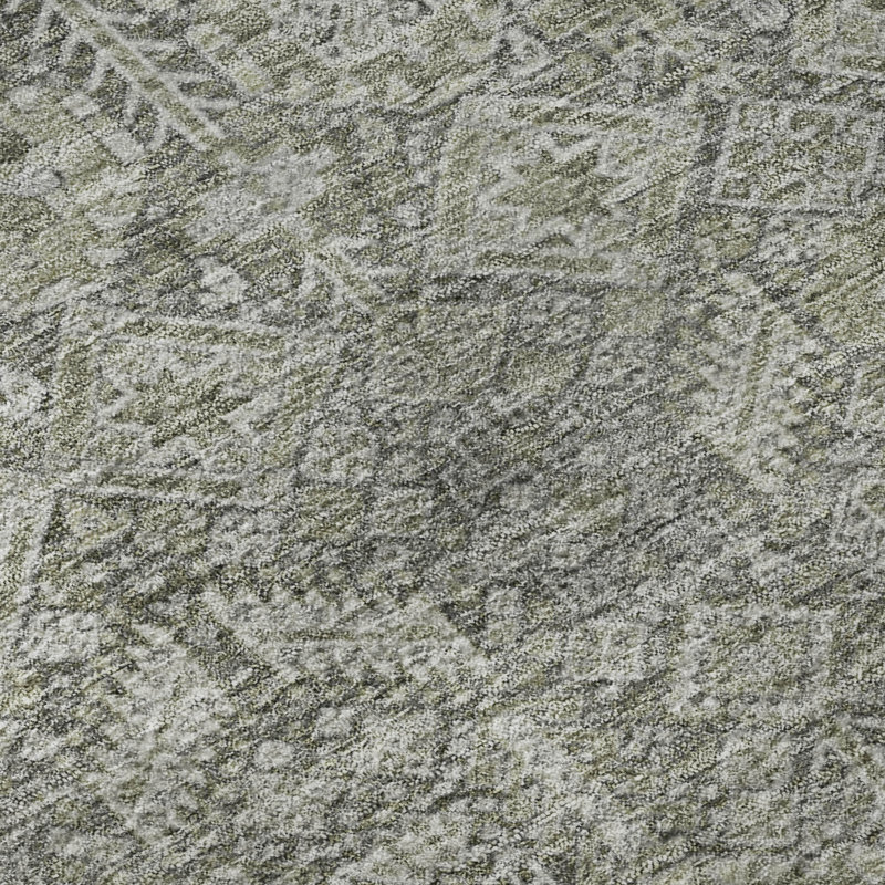 Premium Machine Washable Cerrito AMF574 Gray Rug, Runner 2'3" x 7'6"