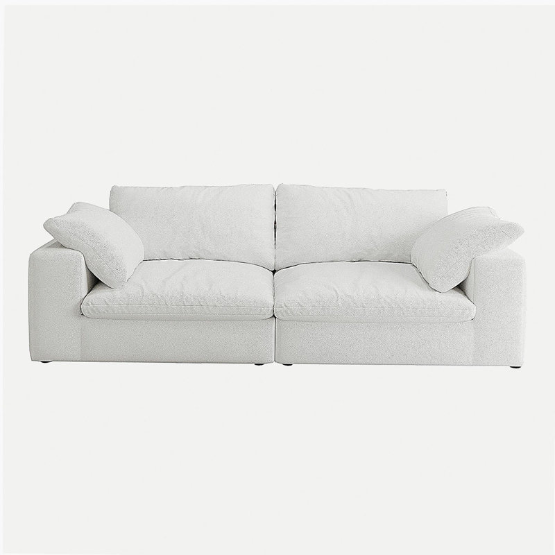 Canapé modulaire modulaire rembourré en duvet modulaire 80 "pour le salon, housses de coussin