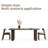 Modern Simple Dining Table And Chairs 4 - Person Double Pedestal Dining Set-100780005