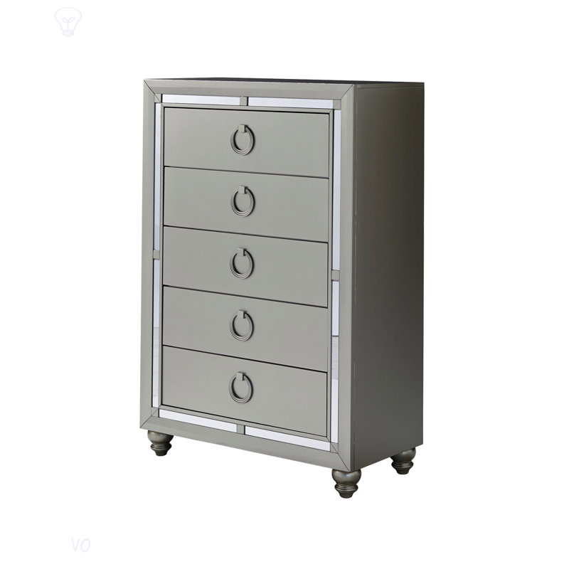 Commode argentée CHLOE GEMSTONE