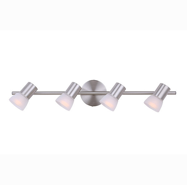 Hudson 29 in. 4 -Light Fixed Track Kit with and, Brushed Nickel