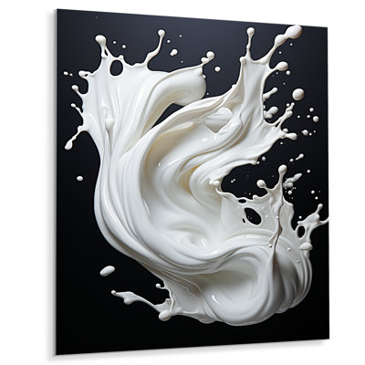 Liquid Art Black White - Liquid Ink Abstract Wall Art Decor