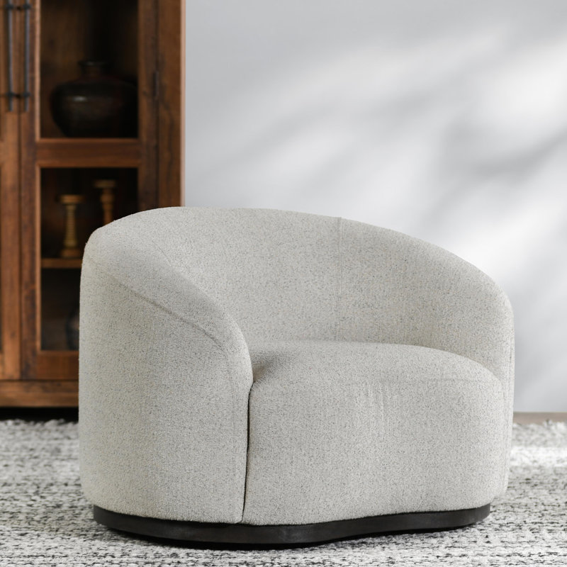 Beverly Swivel Accent Chair, Ivory