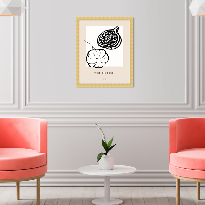 Dessin au trait noir et blanc, H 22 po x l 18 po, Or