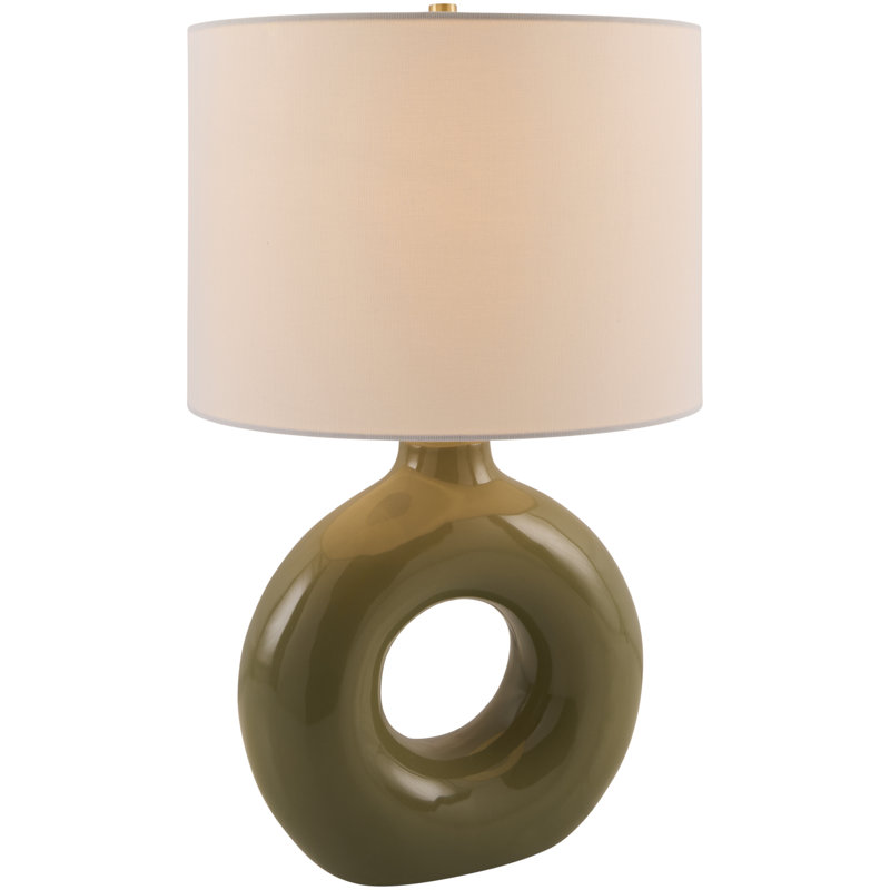 Lampe de table en céramique Roumel, Vert