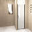Shower Door  - Matte Black Aluminum Frame Material, Half Frame,1/4"(6Mm) Tempered Glass Explosion Proof Film,Stainless Steel Handle-124402148
