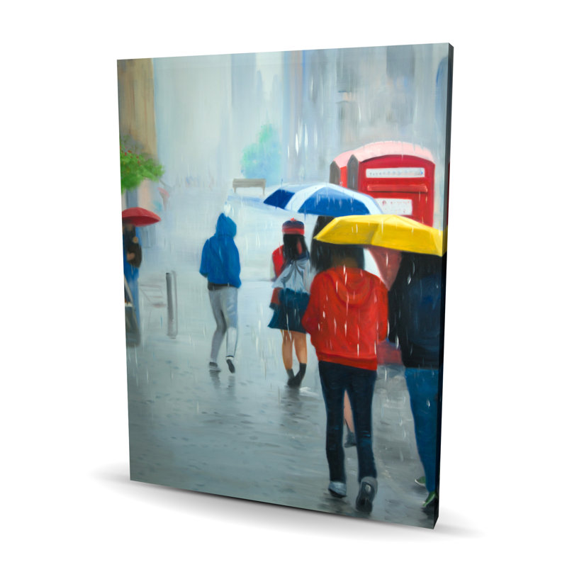 Les gens qui marchent sous un parapluie | Décoration Rainy Day
