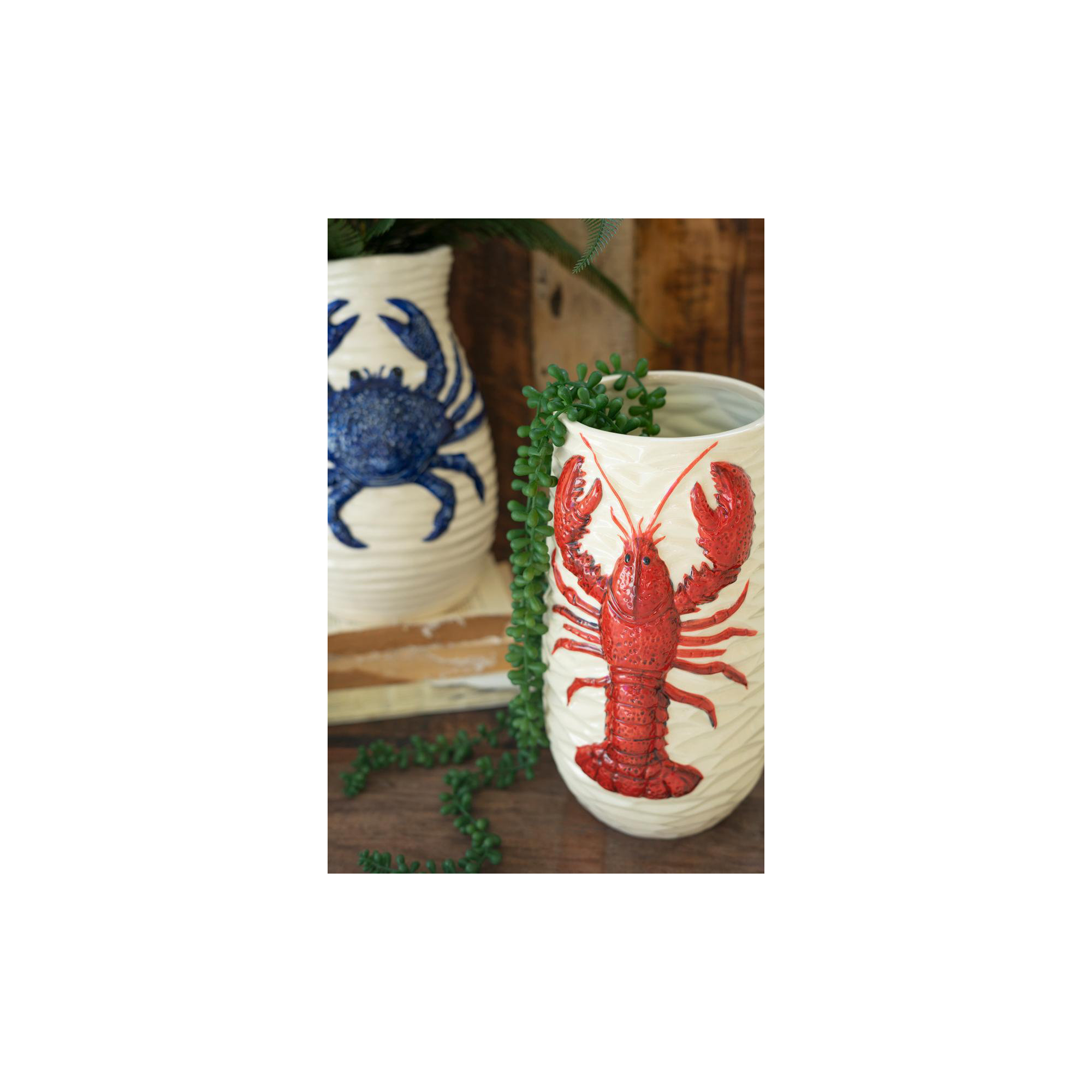 CERAMIC LOBSTER VASE