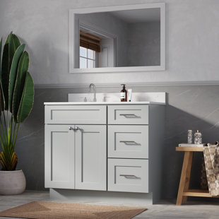 Disar 40'' Single Bathroom Vanity with Quartz Top