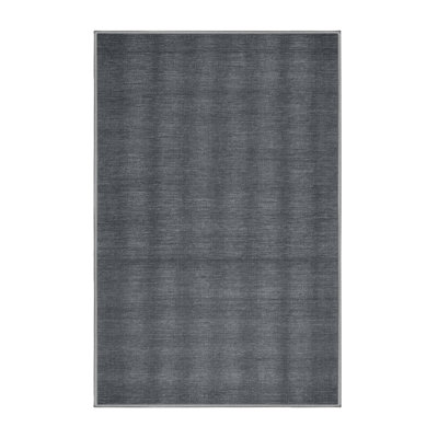 Tapis gris uni lavable à la machine