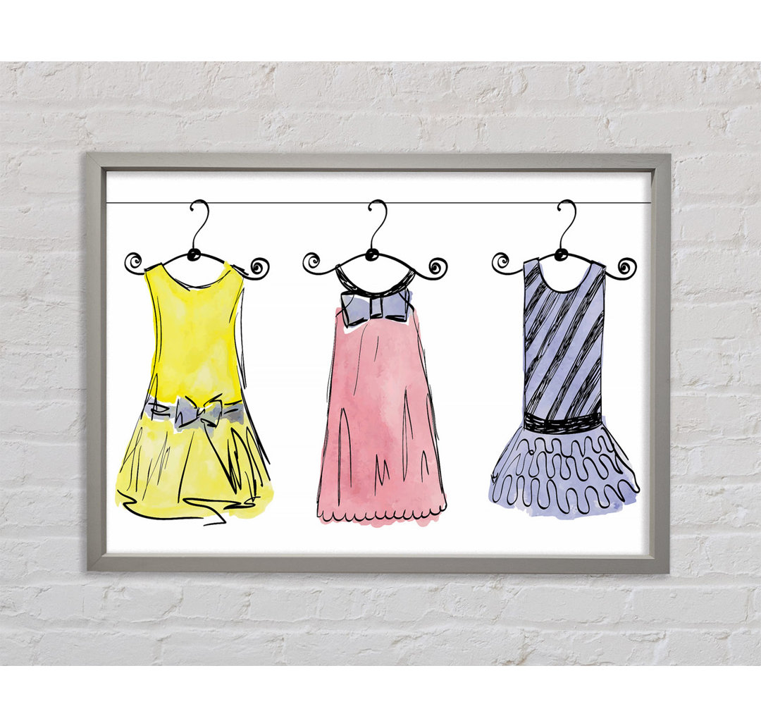 Mini Dresses - Einzelbildrahmen Kunstdrucke auf Leinwand