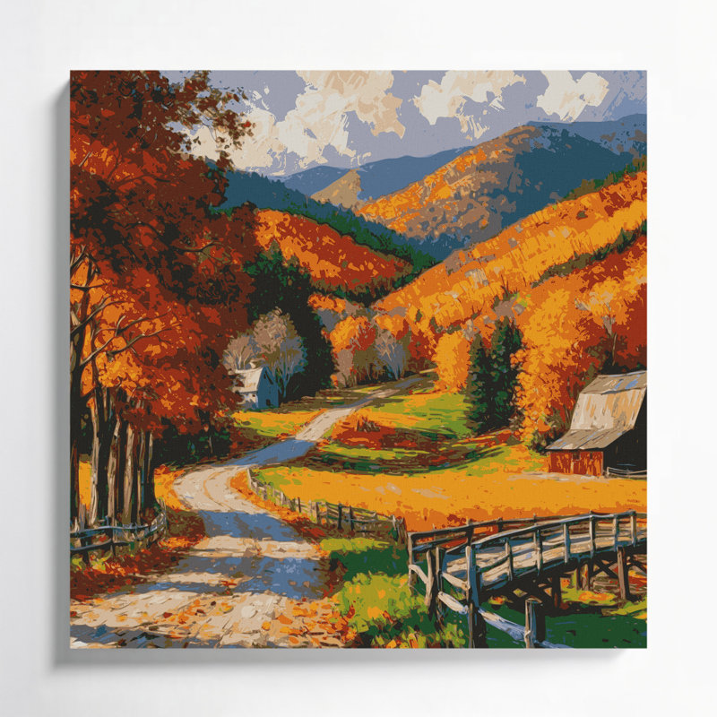 Art mural sur toile USA State Vermont Brown, H 32 po x l 32 po