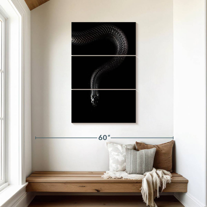 Brampt Mexican Black Snake, 45" H x 28" W