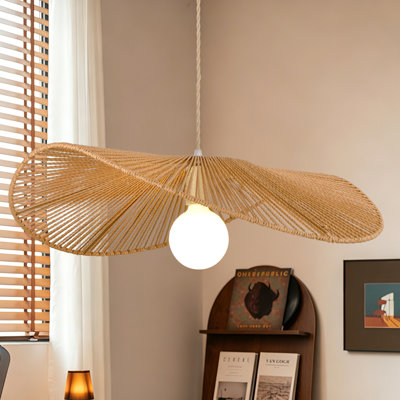 Wyndemere 1 - Light Rattan Kitchen Island Pendant