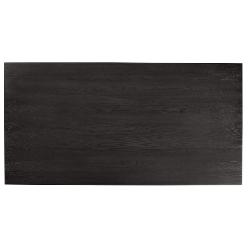 Amarlia Solid Wood Writing Desk, Charcoal