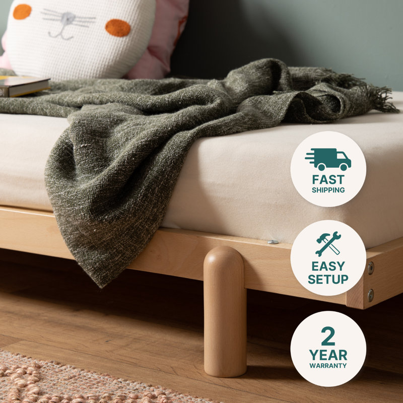 Bliss 4-in-1 Convertible Crib, White/Natural