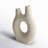 Paper Mache Abstract Rounded Decorative Vase with Double Openings-1582111454